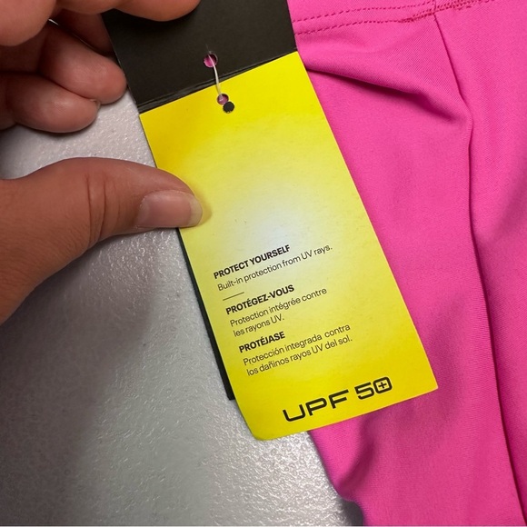 Under Armour Girls Pink One-Piece Swimsuit - Picture 4 of 6